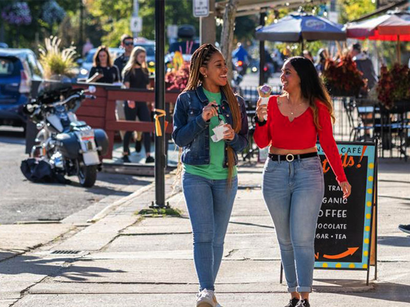 Current students on the town